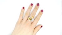 Ringe Artigianale Dame in Gold Diamante 08281-15